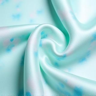 夏の朝顔模様が施された涼しげなシルク着物